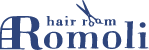 Romoli ヘアサロンロモリ ロゴ
